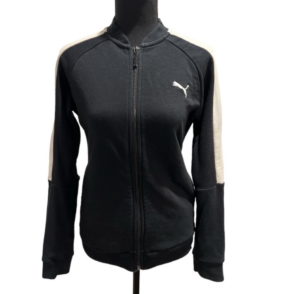 Puma Sweater Womens Size Small S Black Full Zip Long Sleeve‎ Crew Neck
Knit Top